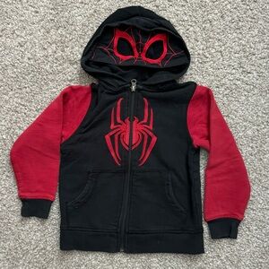 Hanna Andersson Miles Morales zip up mask hoodie